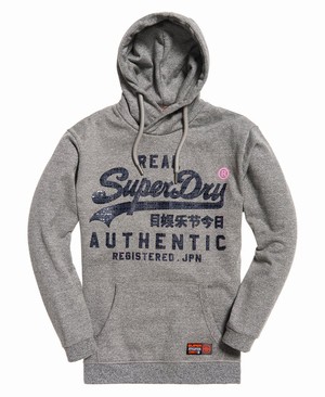 Superdry Reactive Classic Férfi Kapucnis Pulóver Piros/Szürke | ORFEJ9348